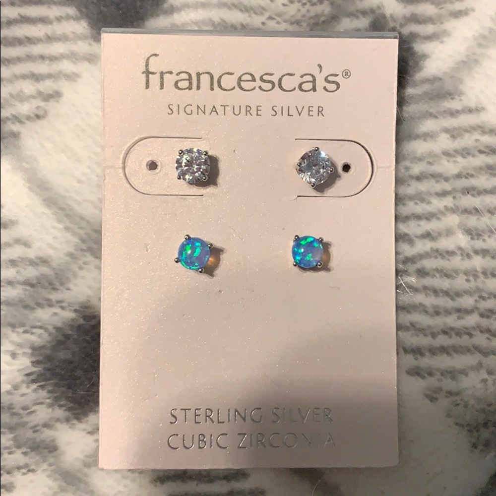 NWT Francesca’s sterling silver earrings (2 pairs)